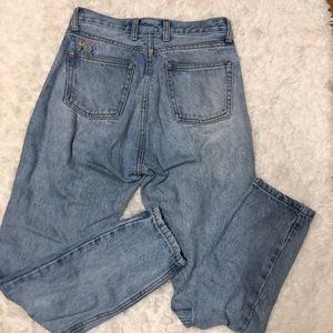 Brandy Melville straight jeans with embroidery